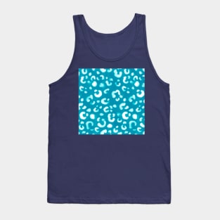 Teal Handmade Leopard Texture Tank Top